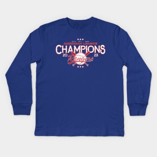 Rangers Baseball AL Champions  2023 Kids Long Sleeve T-Shirt